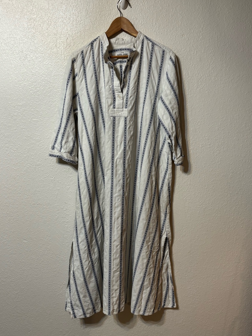 The Sleep Shirt Oversized Striped Kaftan Large